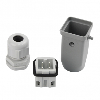 Preview: Industriesteckverbinder - Stecker 4 Polig 10A - Metall